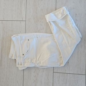 White Denim Capris Pants